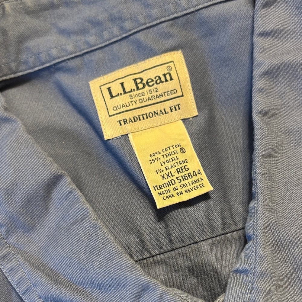 L.L. Bean Classic Blue Shirt☘️HP - Picture 2 of 5